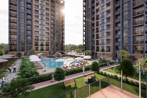 1+1 2+1 Apartments For Sale From a Project in Mersin Mezitli